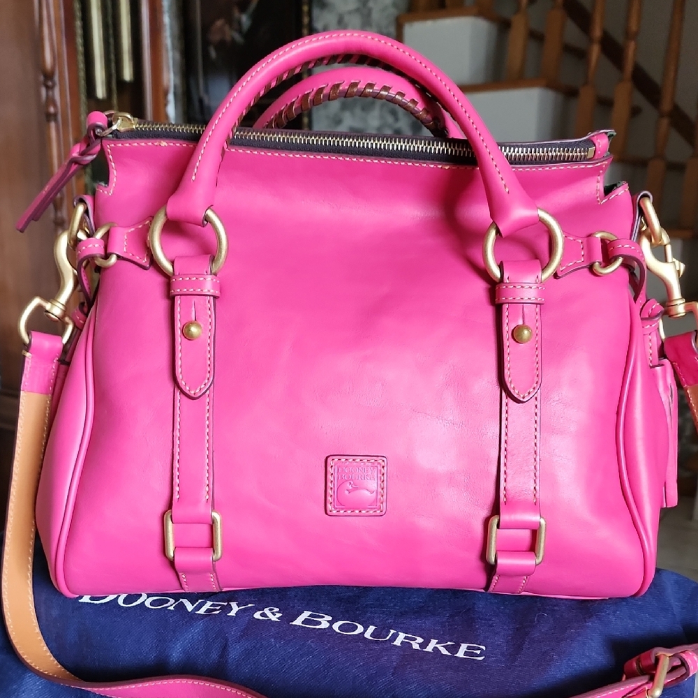 Dooney & Bourke Florentine Small Satchel *Fuchsia*